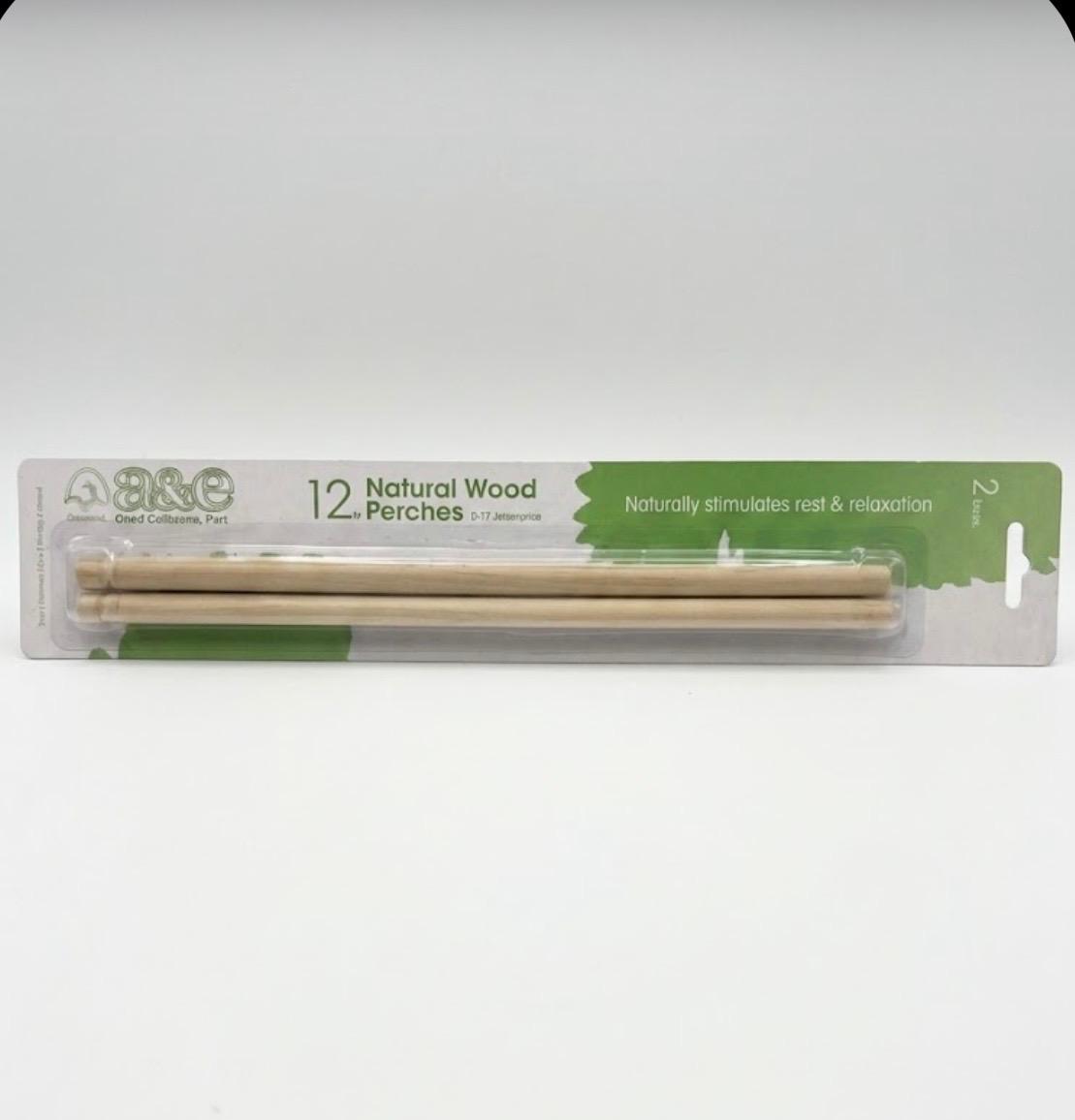 A&E Cage Company 12" Natural Wood Perches