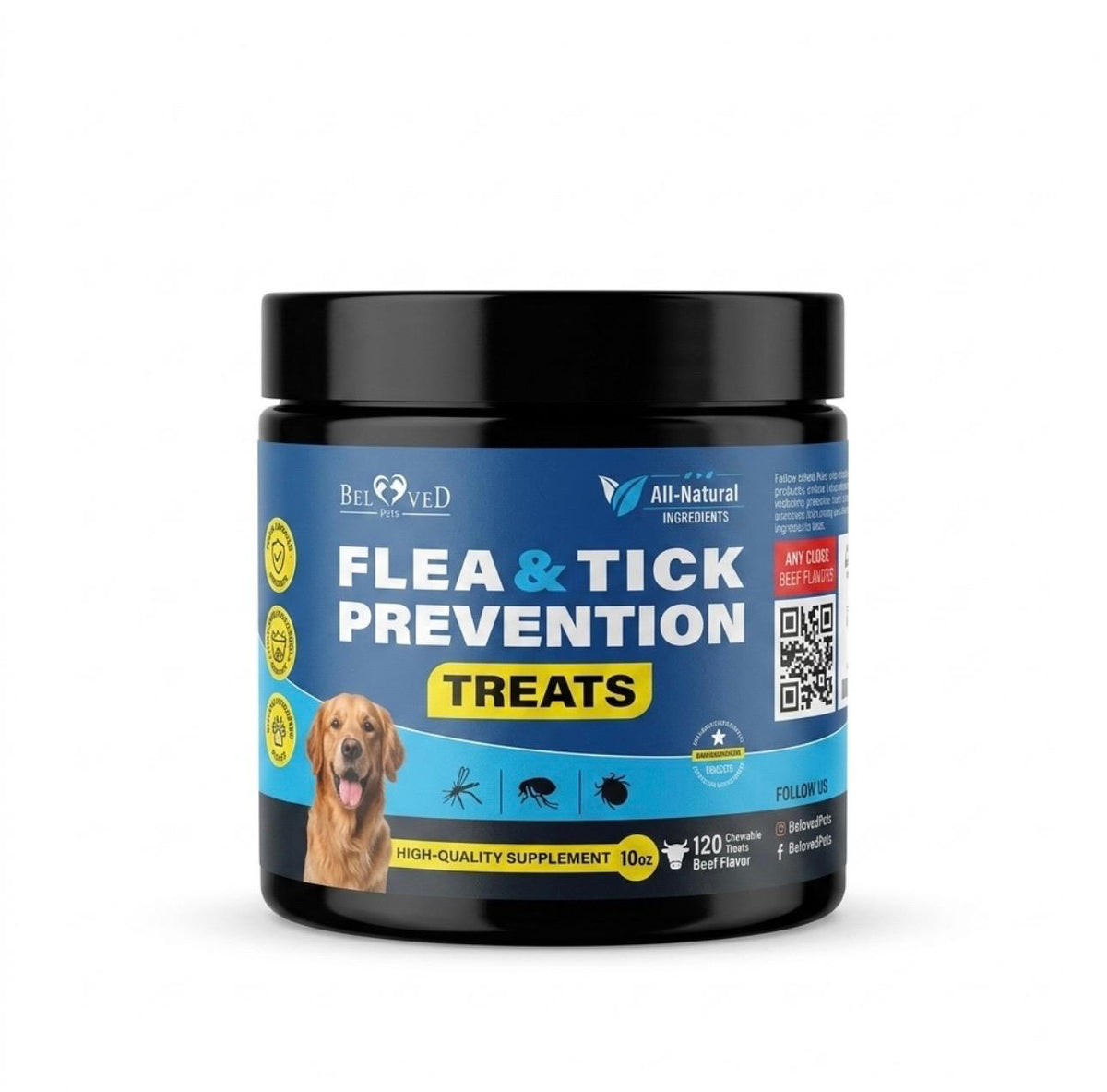 Beloved Pets Flea & Tick Prevention Soft Chews for Dogs – 120 Chews
