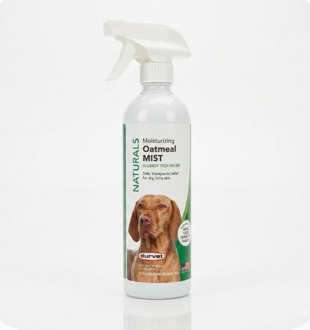 Durvet Naturals Moisturizing Oatmeal Mist Allergy Itch Relief – 17 oz