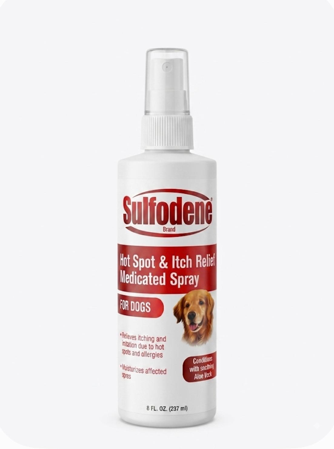 Sulfodene Hot Spot & Itch Relief Medicated Spray for Dogs – 8 oz