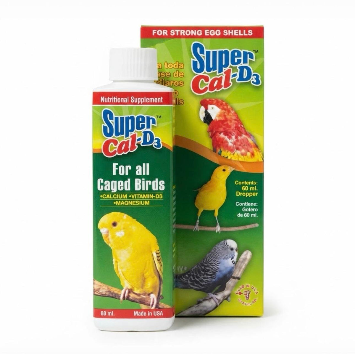 Super Cal D₃ Bird Supplement — 60 mL