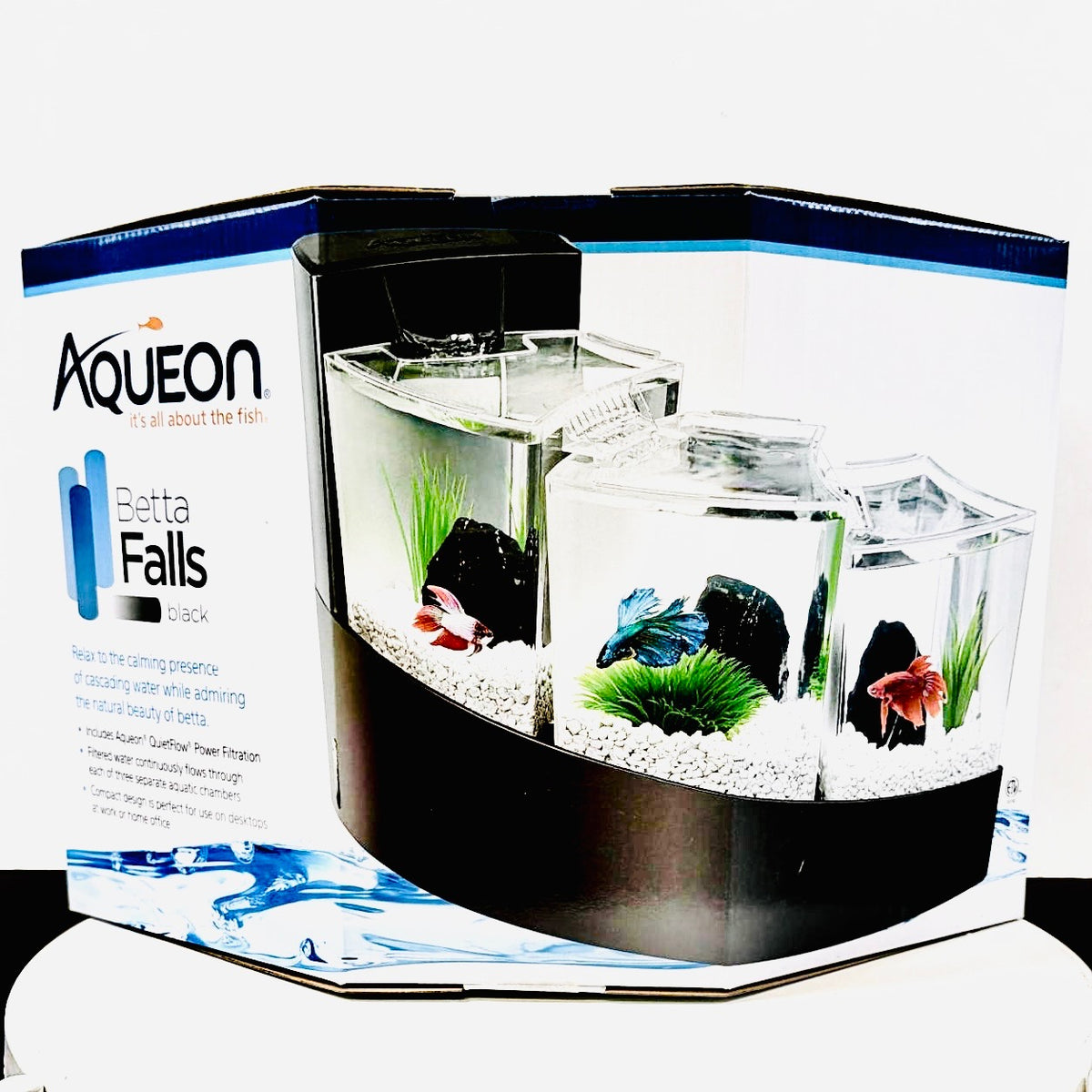 Aqueon Betta Falls Aquarium Kit - Black