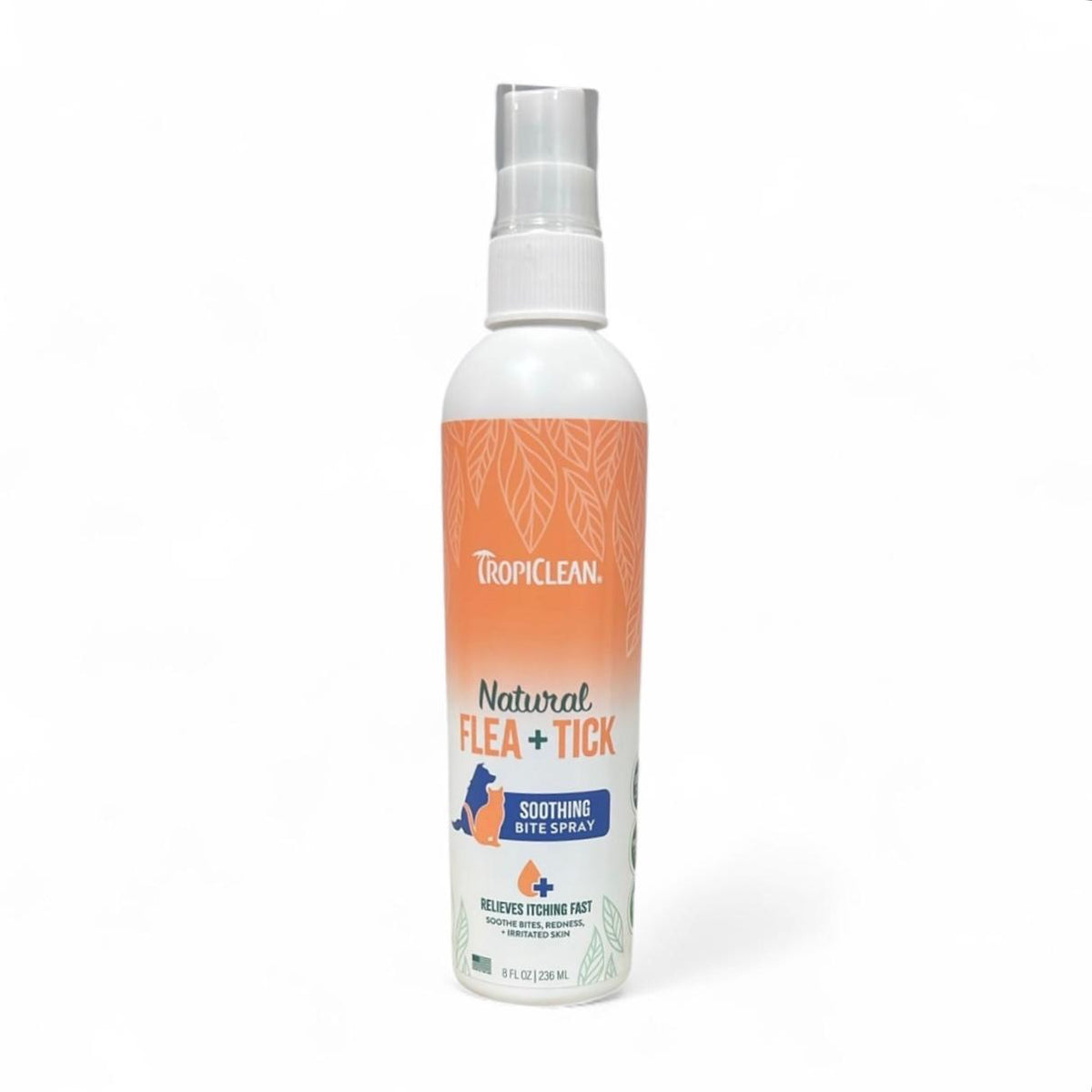 Spray calmante para picaduras de pulgas y garrapatas TropiClean Natural
