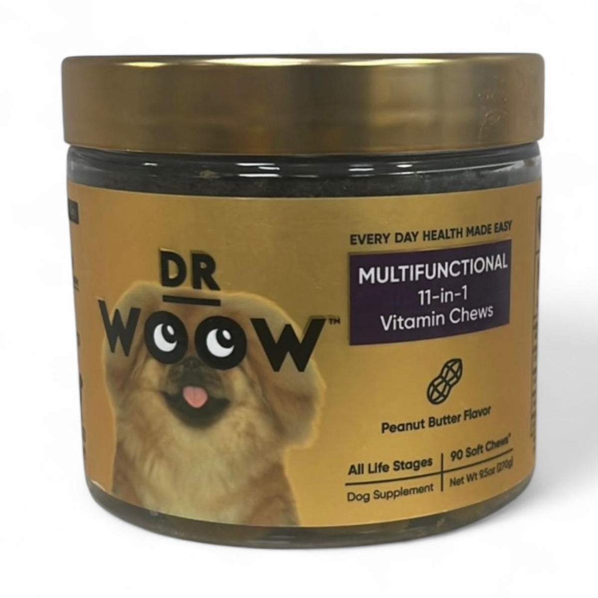 Dr. Woow™ Golosinas masticables vitamínicas 11 en 1 para perros - Sabor a mantequilla de cacahuete